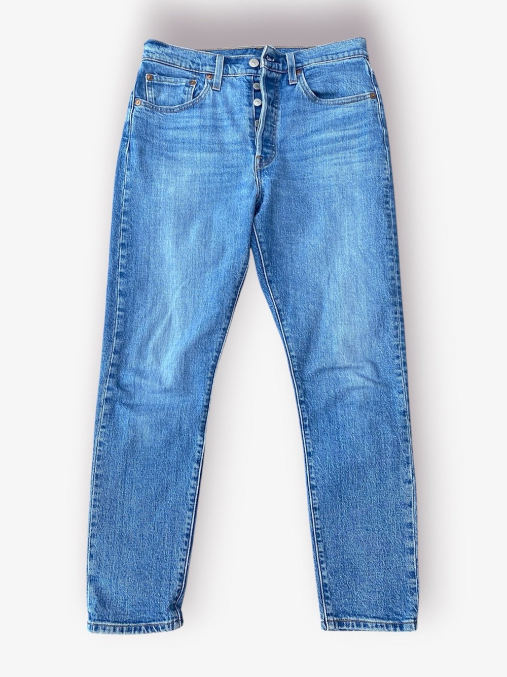 Levi's 501 S Jeans in Medium Blue Wash Denim Size 28